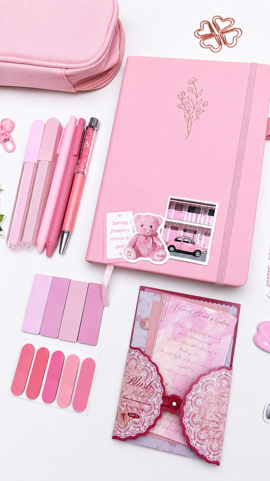 Pink Stationery Set