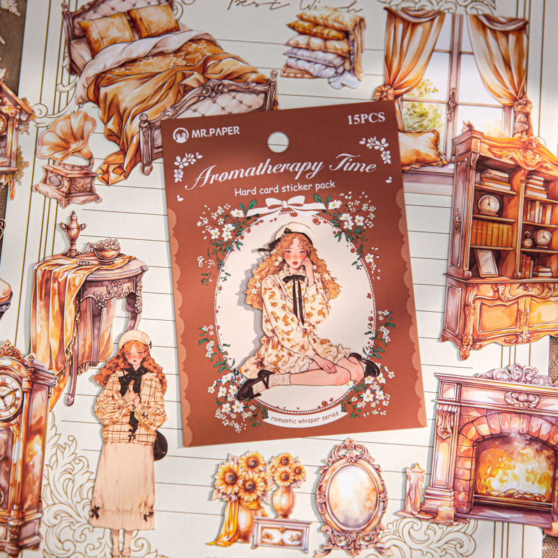 "Romantic Whisper" Series Large Silhouette Sticker Pack