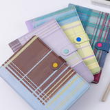 "Plaid Series" B5 Snap-Closure PU Leather Notebook