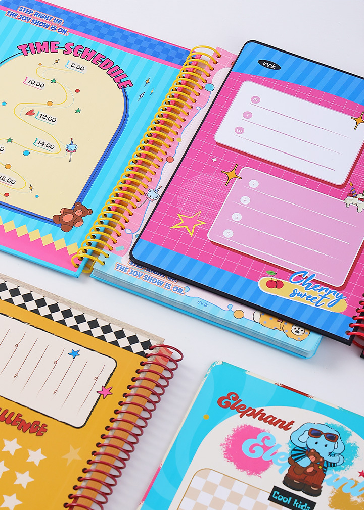 A4 Spiral Notebook with Elastic Band by inrik - aesthetic stationery and journaling supplies at Lumiyear
