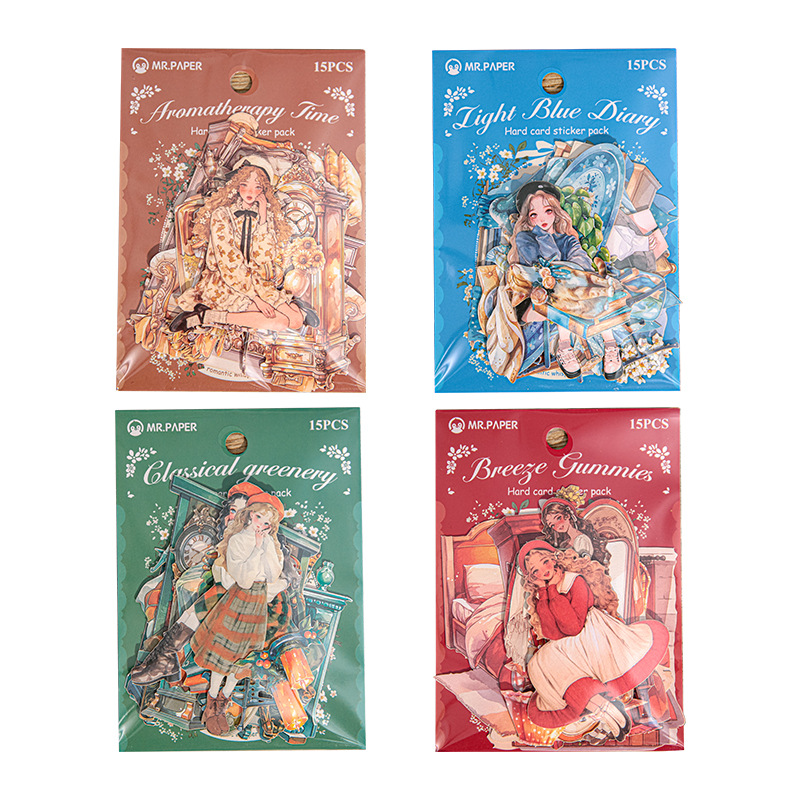 "Romantic Whisper" Series Large Silhouette Sticker Pack