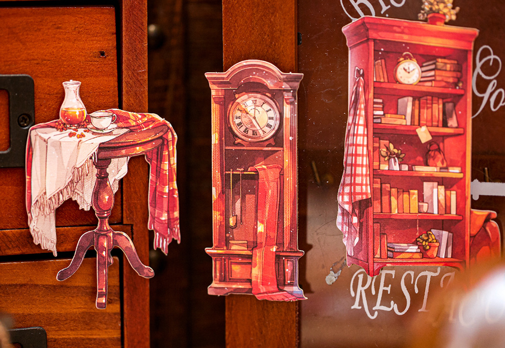 "Romantic Whisper" Series Large Silhouette Sticker Pack
