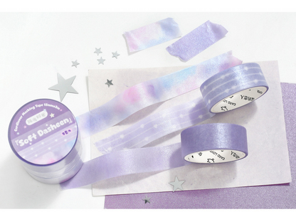 Soft Candy Diary Pearlescent Washi Tape Set (3 Rolls)