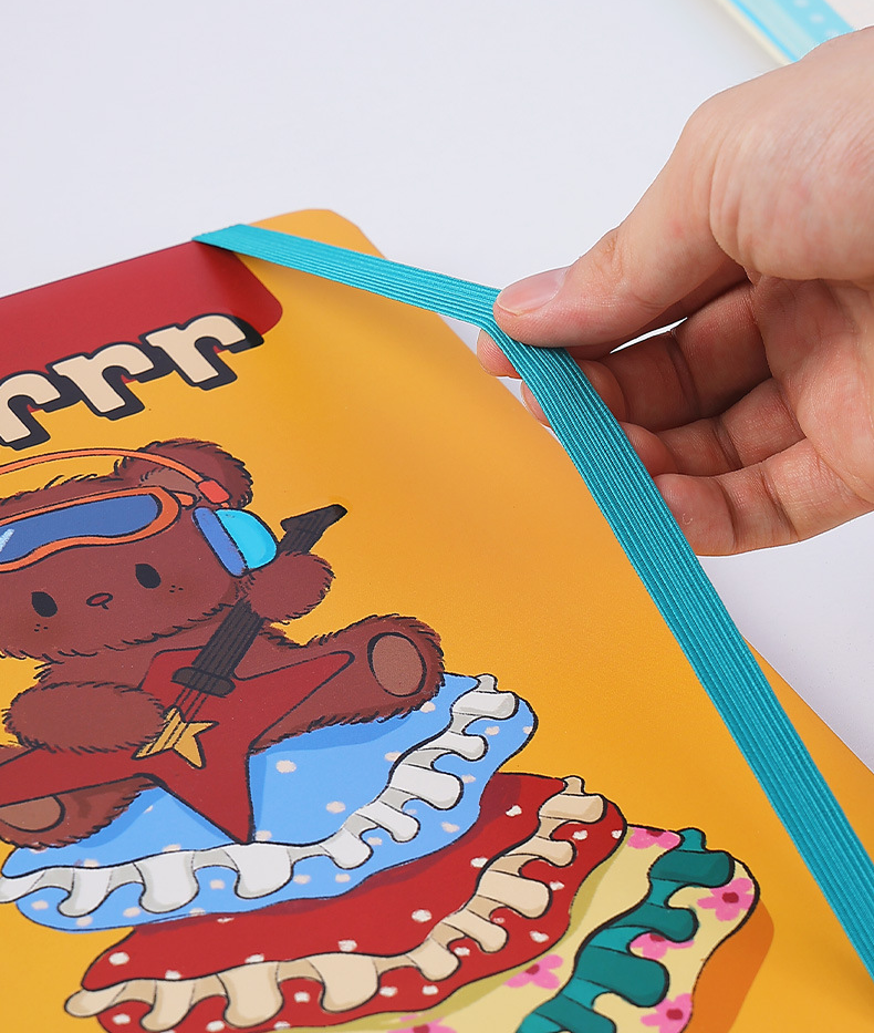 A4 Spiral Notebook with Elastic Band by inrik - aesthetic stationery and journaling supplies at Lumiyear