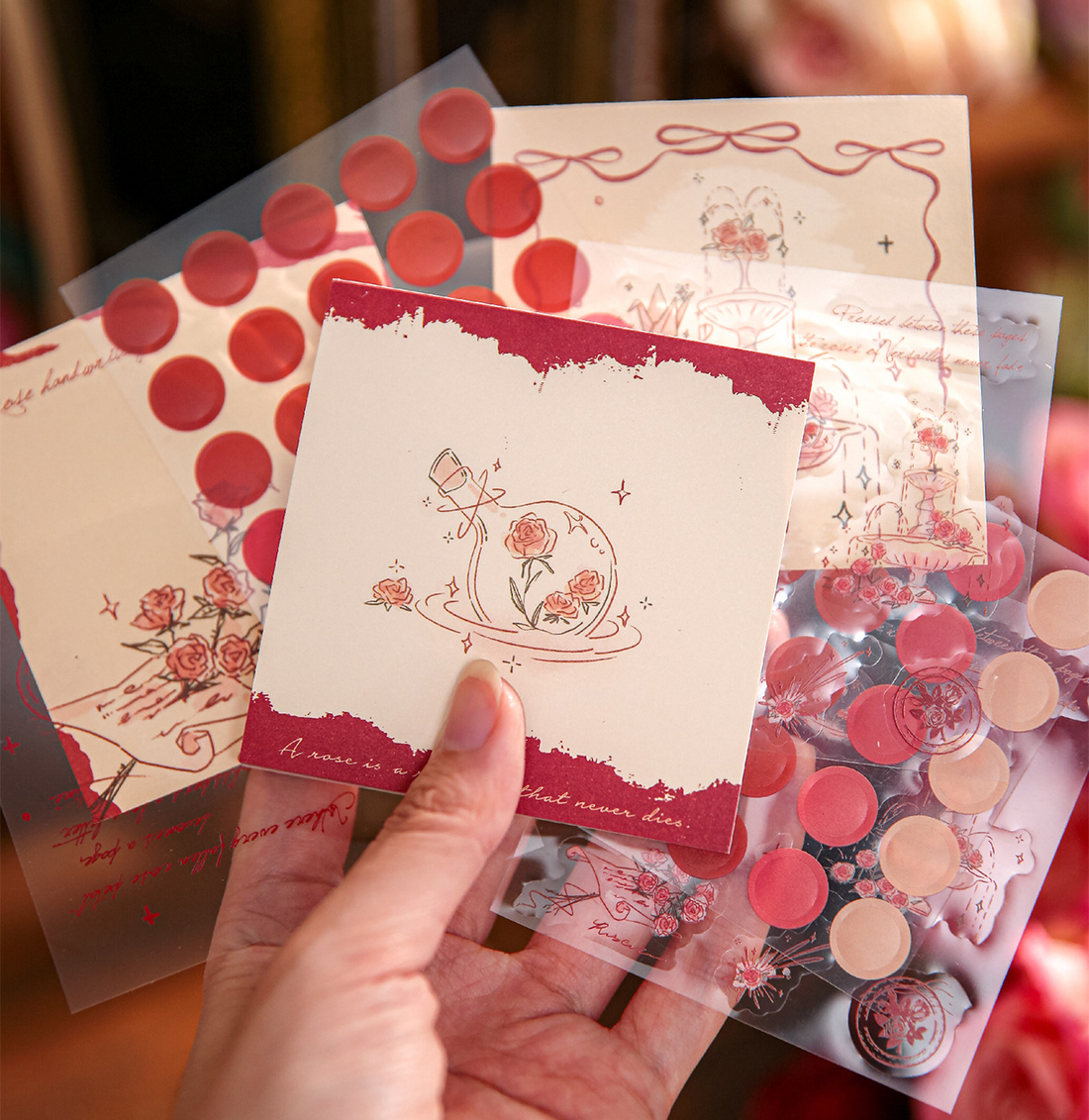 "Rose's Letter" Series Premium Memo Pad by mr.paper - aesthetic stationery and journaling supplies at Lumiyear