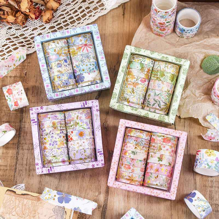 Broken Flowers Collection | Premium Gold-Foiled Washi Tape Gift Set