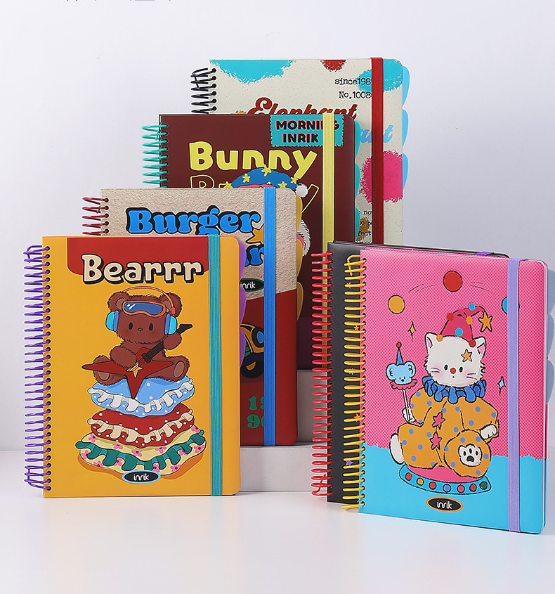 A4 Spiral Notebook with Elastic Band