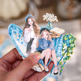 "Romantic Whisper" Series Large Silhouette Sticker Pack