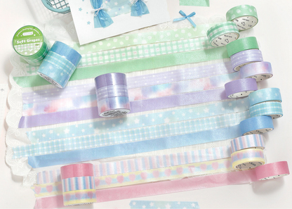 Soft Candy Diary Pearlescent Washi Tape Set (3 Rolls)