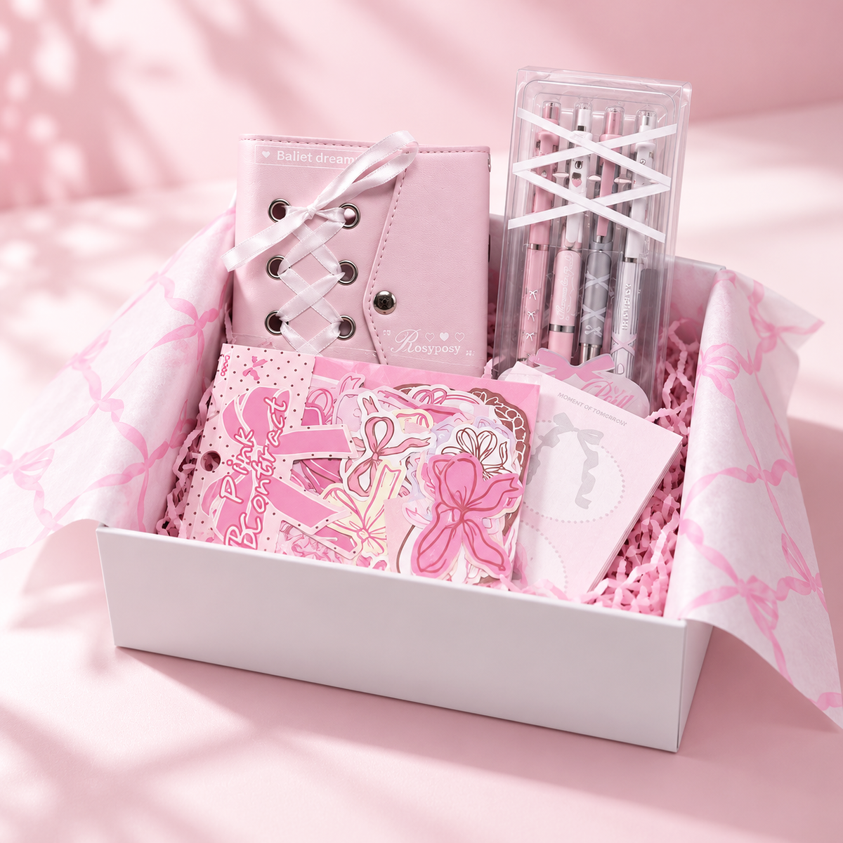 Pink Bow Stationery Gift Set 🎀