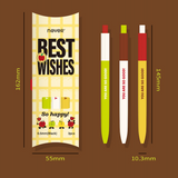 Apple Pie Color-Block Gel Pen Set (3 Pcs)