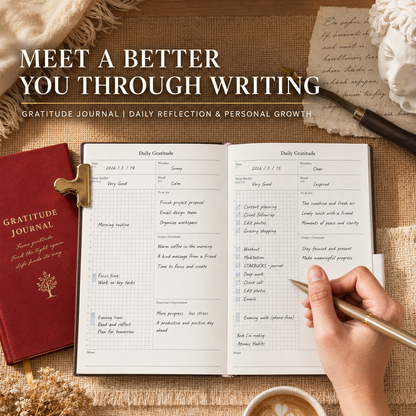 "Gratitude Journal" Inner Growth Handbook by chupin - aesthetic stationery and journaling supplies at Lumiyear