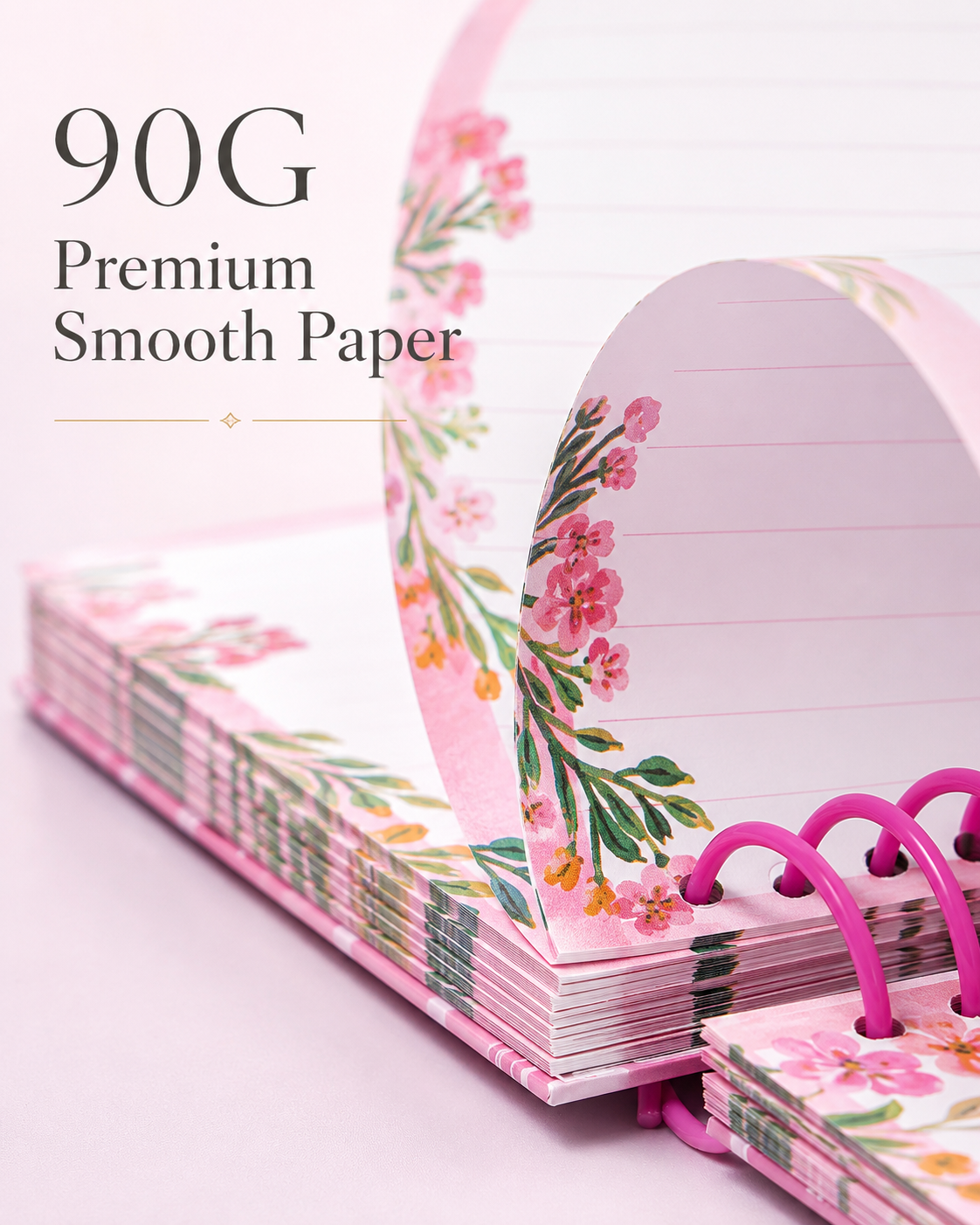 "Pastoral Florals" A5 Top-Flip Spiral Notebook