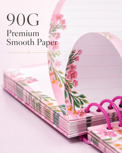 "Pastoral Florals" A5 Top-Flip Spiral Notebook
