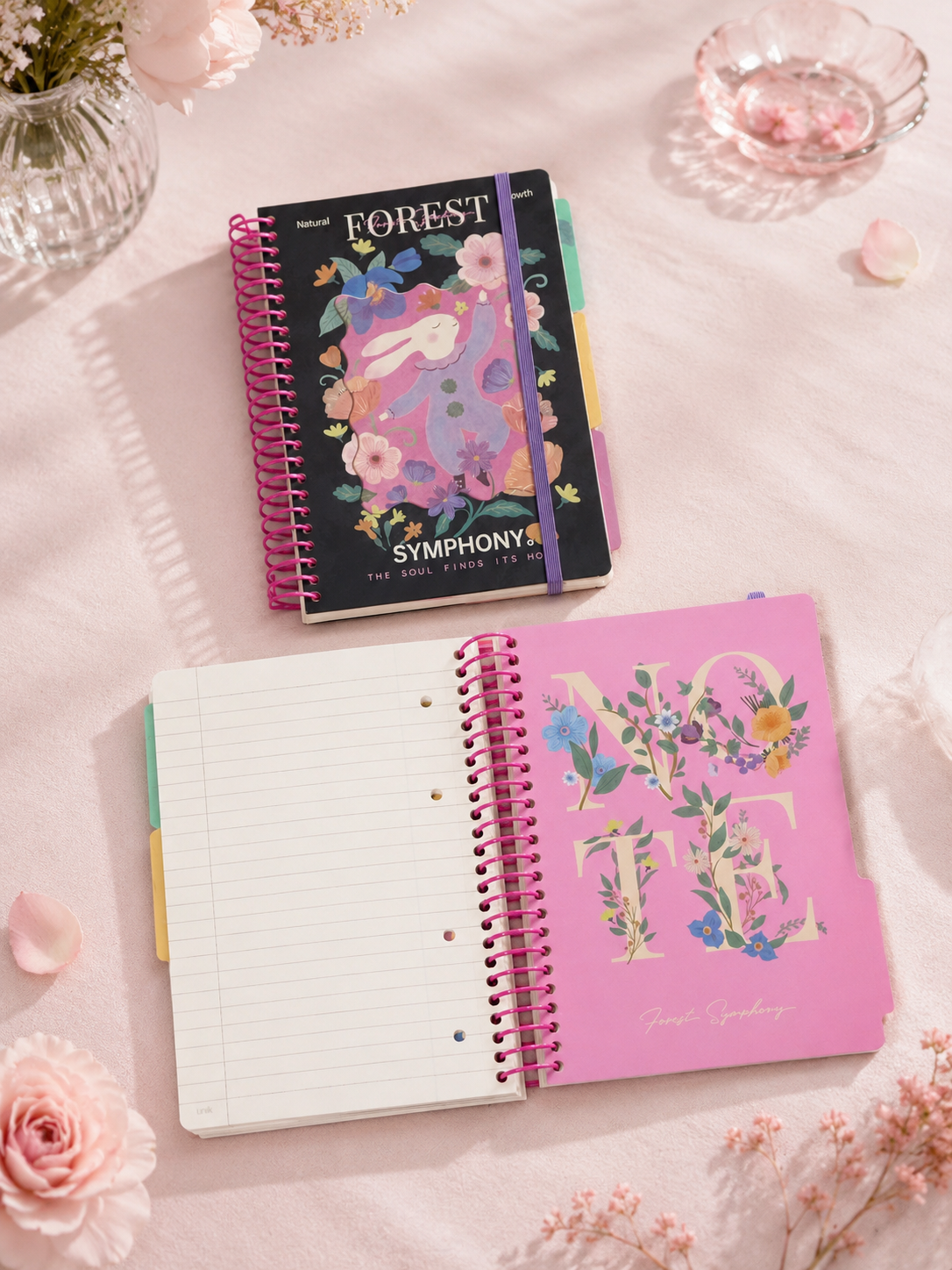 "Symphony of the Wild" A5 Large Spiral Notebook by inrik - aesthetic stationery and journaling supplies at Lumiyear