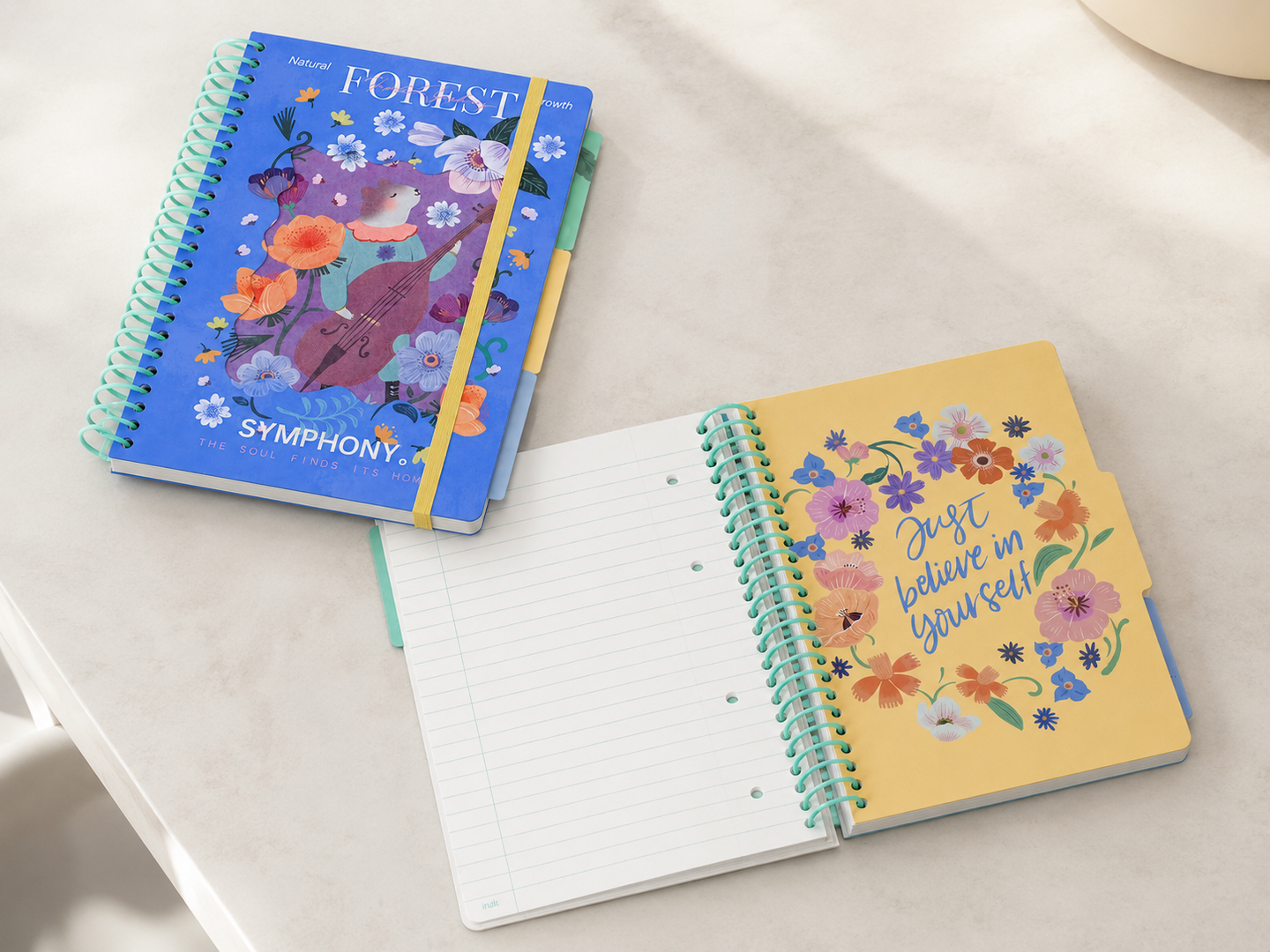 "Symphony of the Wild" A5 Large Spiral Notebook by inrik - aesthetic stationery and journaling supplies at Lumiyear