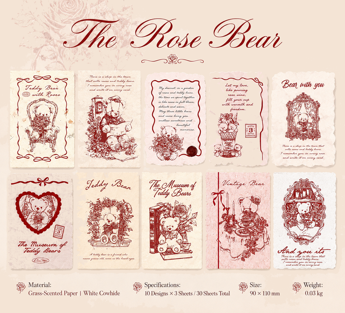 "Mark of Memories" Series Light Retro Sticker Pack by mr.paper - aesthetic stationery and journaling supplies at Lumiyear