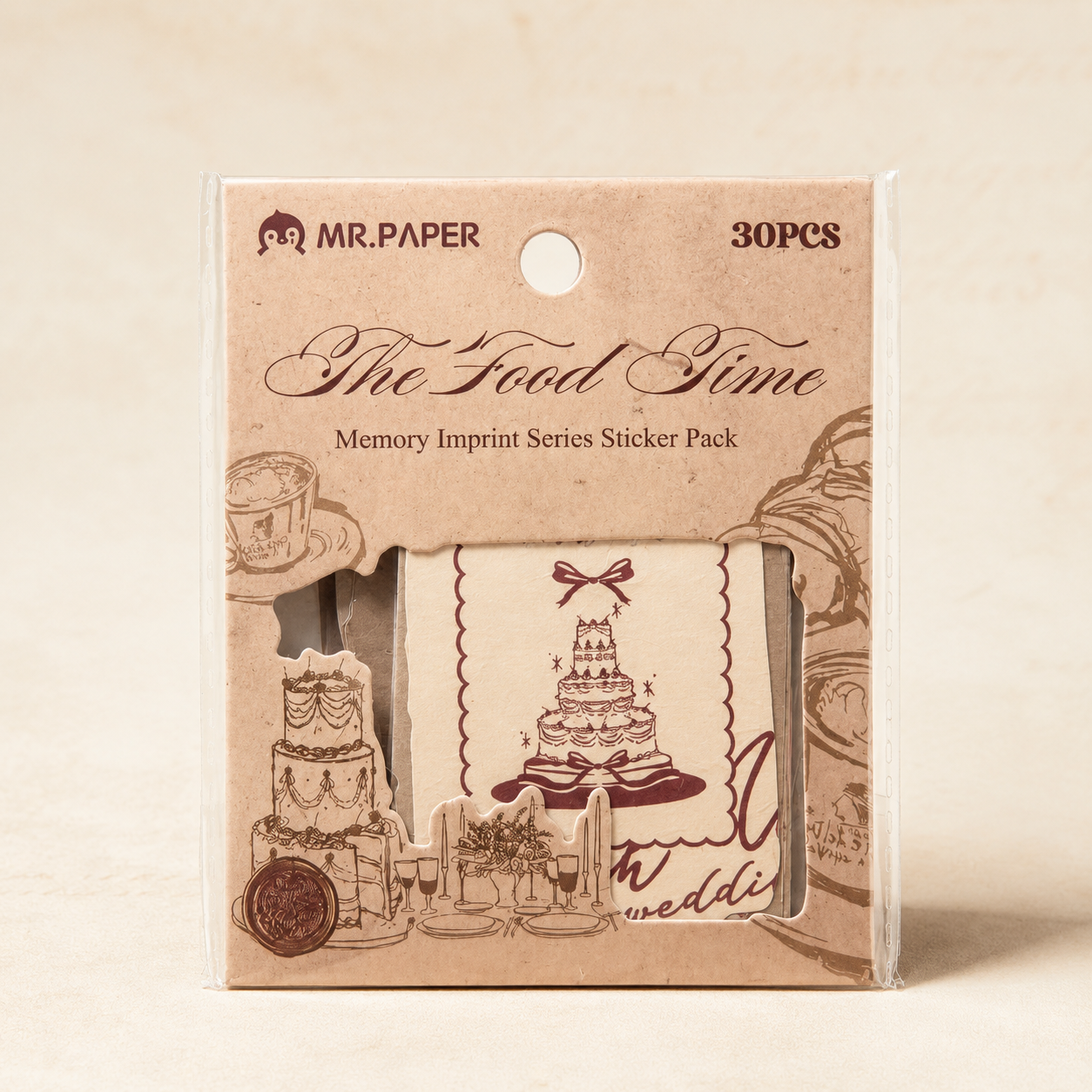 "Mark of Memories" Series Light Retro Sticker Pack by mr.paper - aesthetic stationery and journaling supplies at Lumiyear