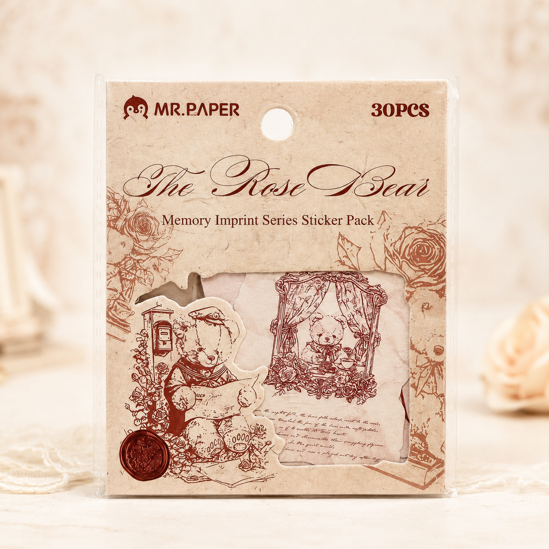 "Mark of Memories" Series Light Retro Sticker Pack by mr.paper - aesthetic stationery and journaling supplies at Lumiyear