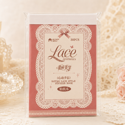 "Lace Aesthetics" Retro Sticker Book Series by mr.paper - aesthetic stationery and journaling supplies at Lumiyear