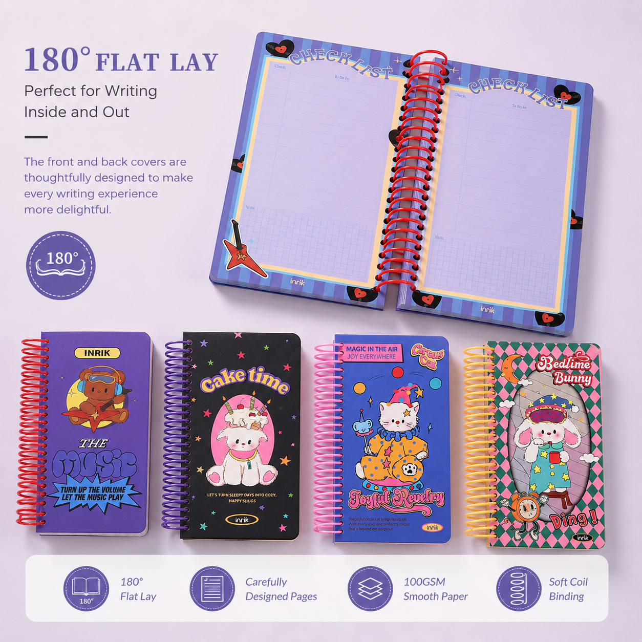 Illustrated 48K Spiral Notebook