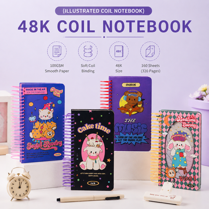 Illustrated 48K Spiral Notebook