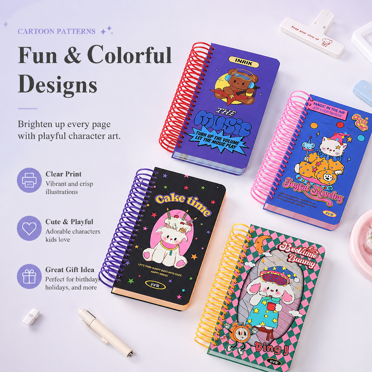 Illustrated 48K Spiral Notebook