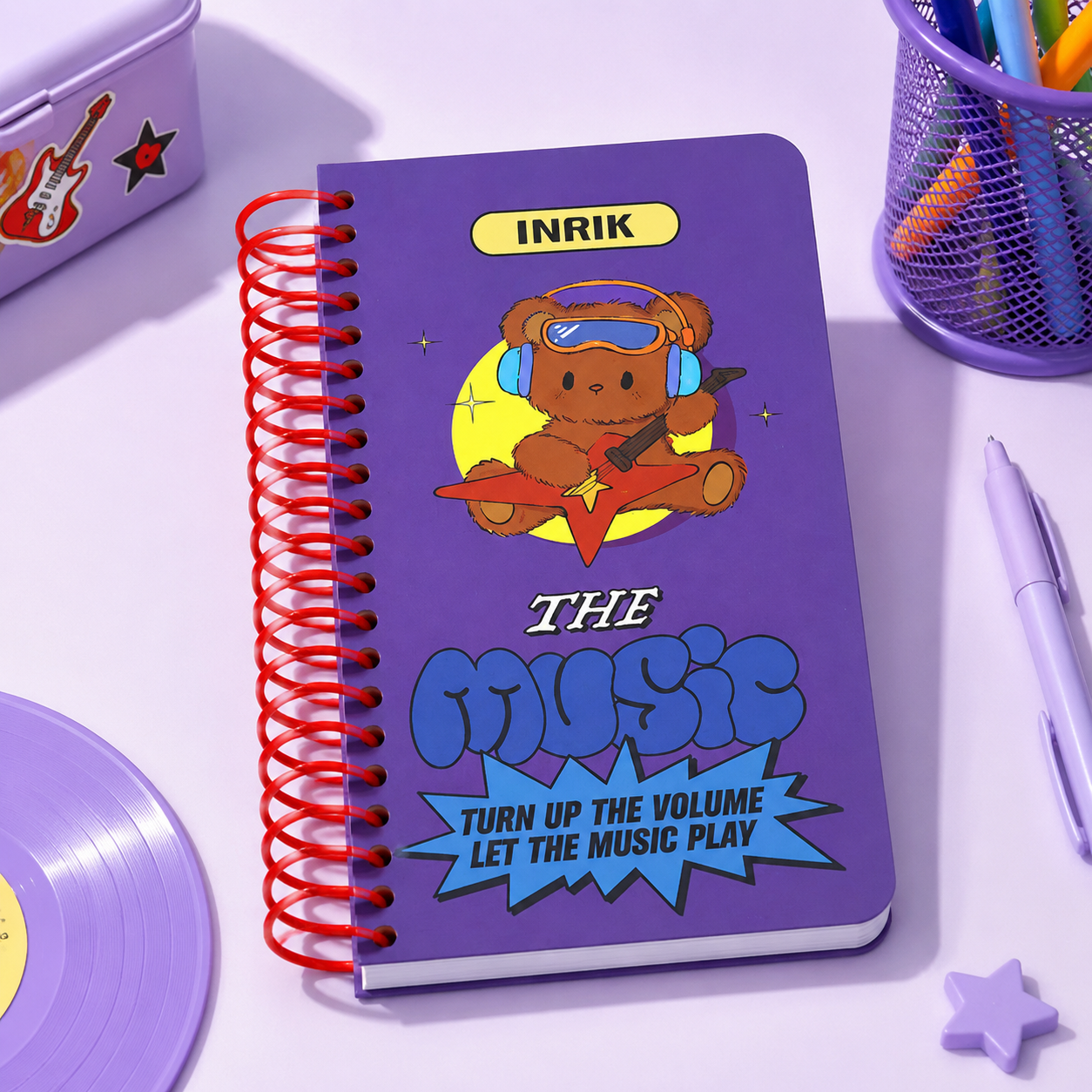 Illustrated 48K Spiral Notebook by inrik - aesthetic stationery and journaling supplies at Lumiyear