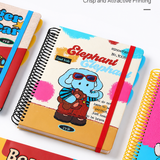 A4 Spiral Notebook with Elastic Band