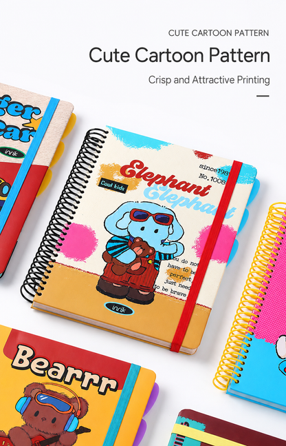 A4 Spiral Notebook with Elastic Band by inrik - aesthetic stationery and journaling supplies at Lumiyear