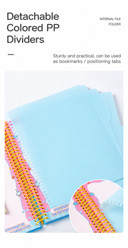 A4 Spiral Notebook with Elastic Band by inrik - aesthetic stationery and journaling supplies at Lumiyear