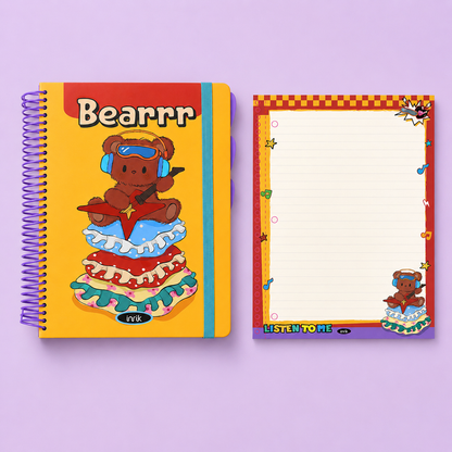 A4 Spiral Notebook with Elastic Band