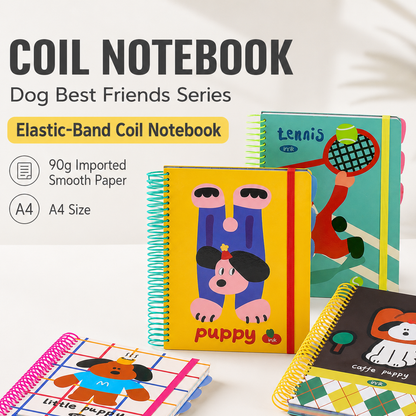 A4 Spiral Notebook with Elastic Band