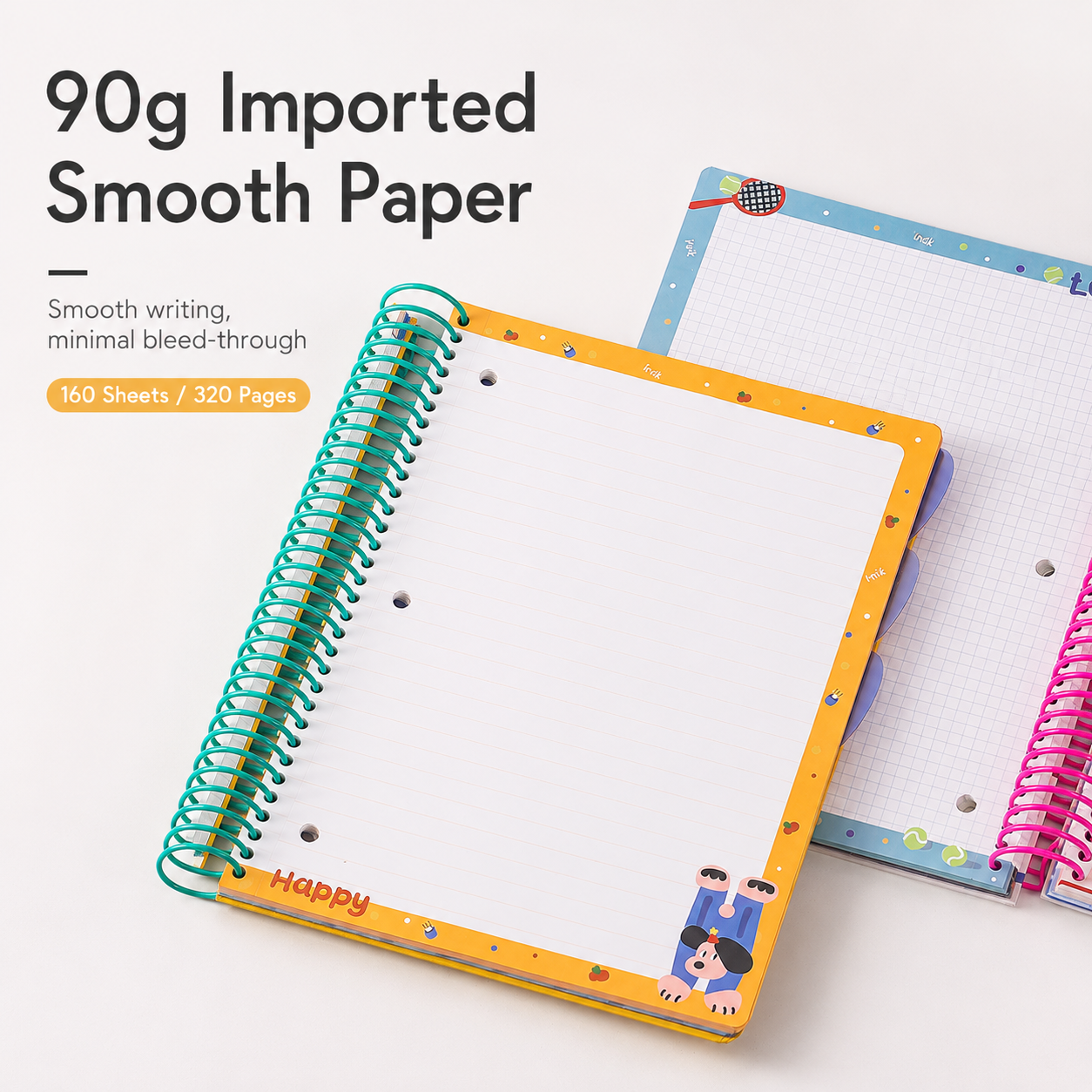 A4 Spiral Notebook with Elastic Band