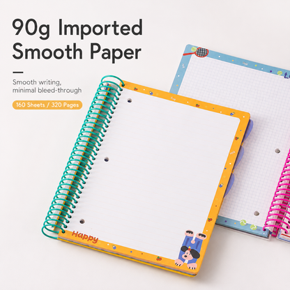 A4 Spiral Notebook with Elastic Band