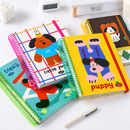 A4 Spiral Notebook with Elastic Band by inrik - aesthetic stationery and journaling supplies at Lumiyear