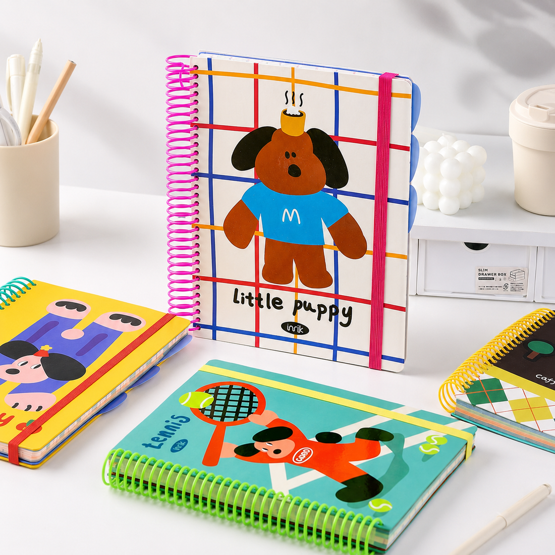 A4 Spiral Notebook with Elastic Band