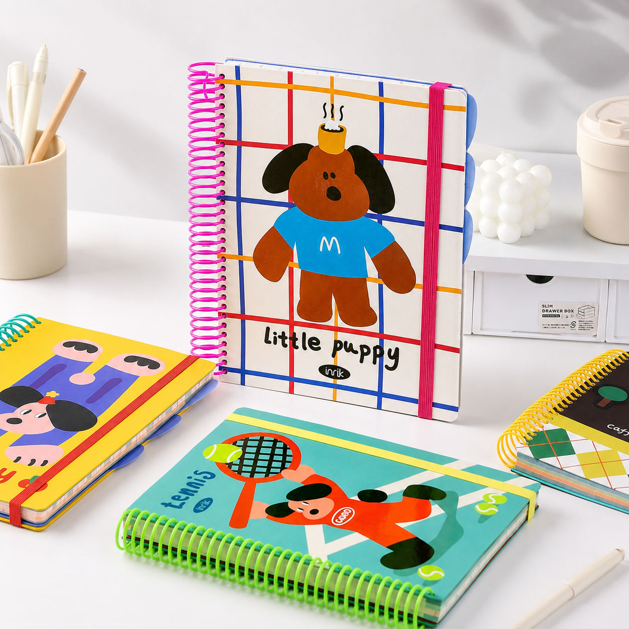 A4 Spiral Notebook with Elastic Band