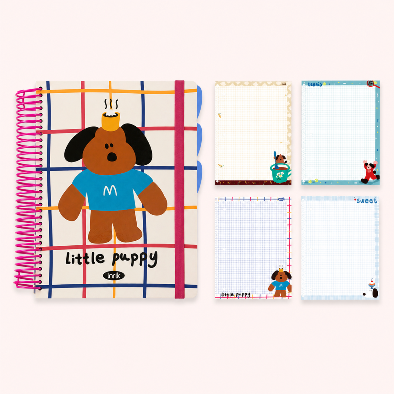 A4 Spiral Notebook with Elastic Band by inrik - aesthetic stationery and journaling supplies at Lumiyear