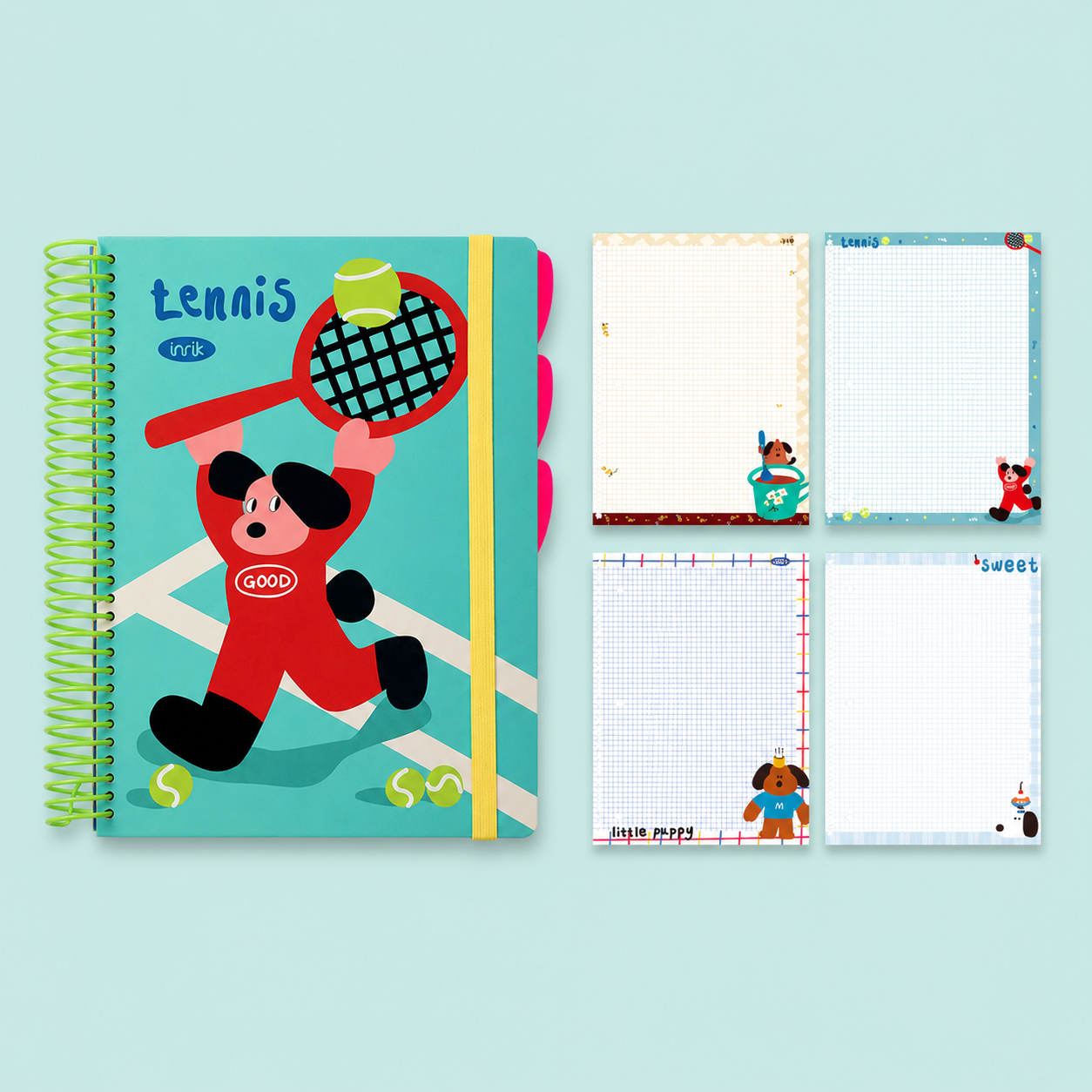 A4 Spiral Notebook with Elastic Band