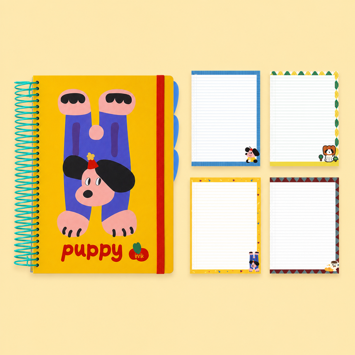 A4 Spiral Notebook with Elastic Band by inrik - aesthetic stationery and journaling supplies at Lumiyear