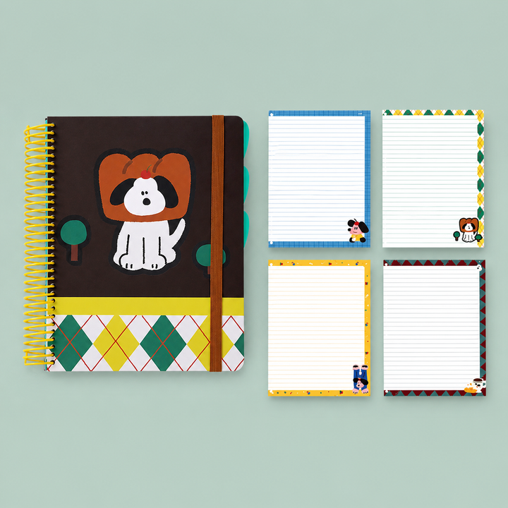 A4 Spiral Notebook with Elastic Band by inrik - aesthetic stationery and journaling supplies at Lumiyear