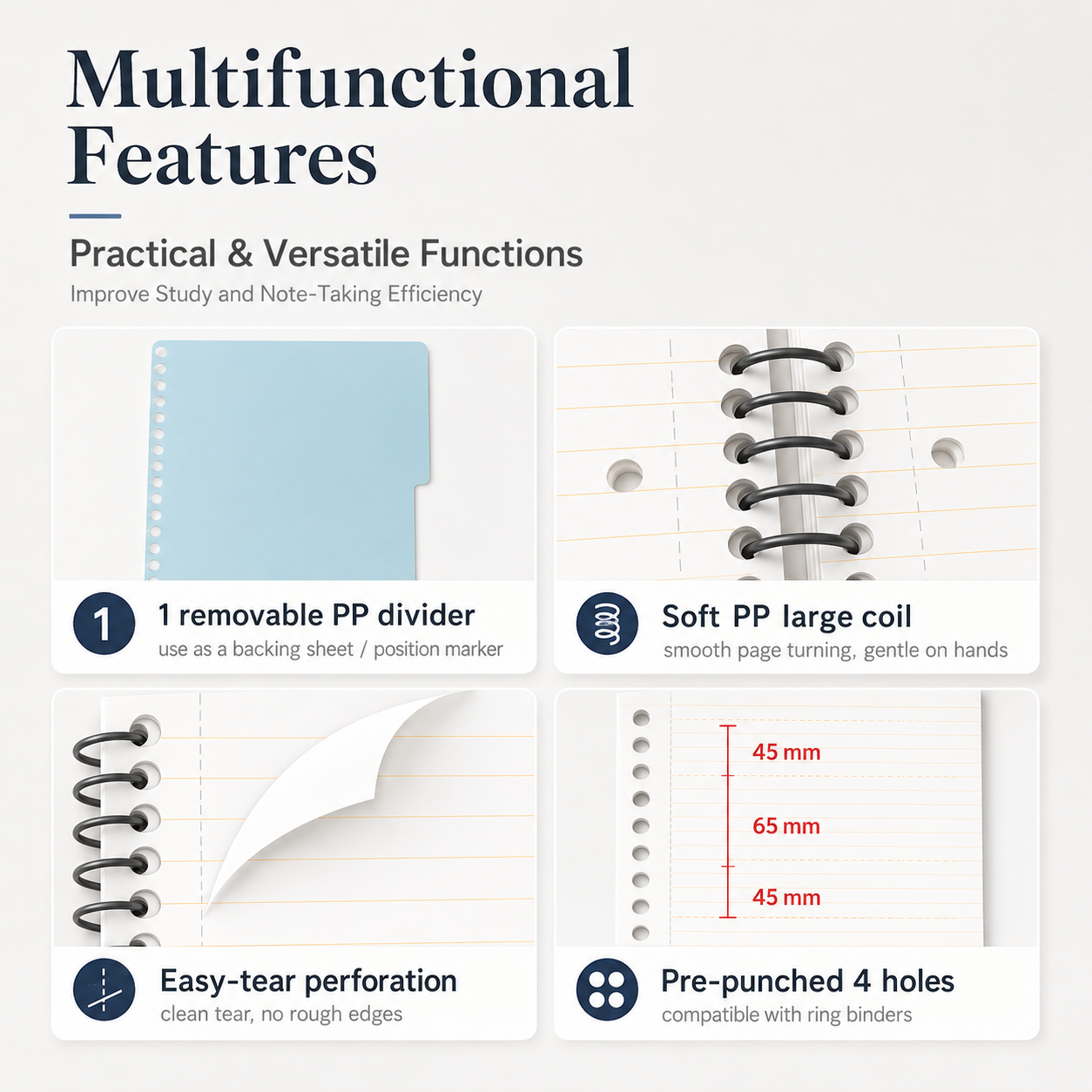 A5 Spiral Notebook with Perforated Pages