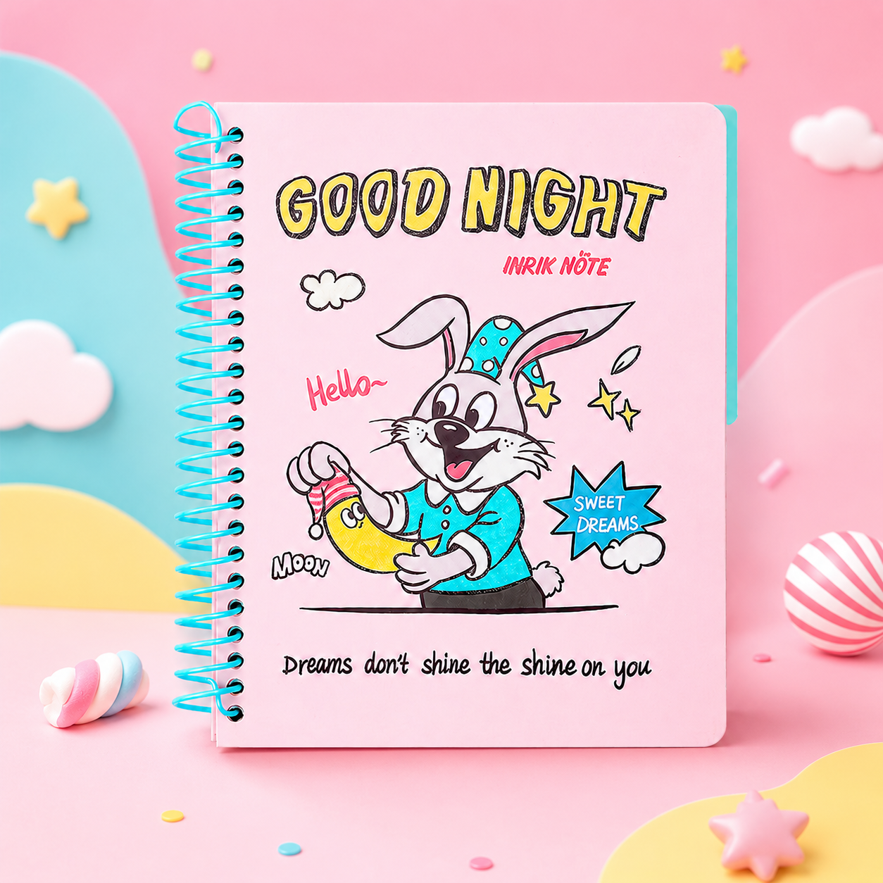 A5 Spiral Notebook with Perforated Pages by inrik - aesthetic stationery and journaling supplies at Lumiyear