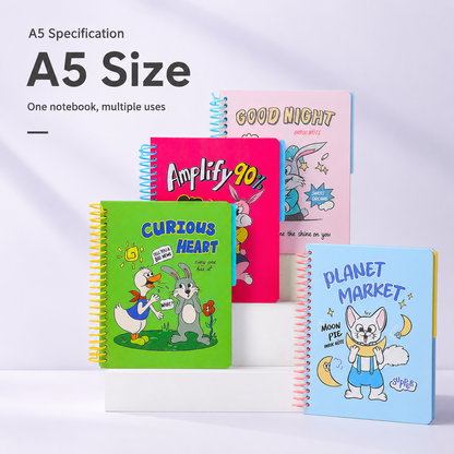 A5 Spiral Notebook with Perforated Pages by inrik - aesthetic stationery and journaling supplies at Lumiyear