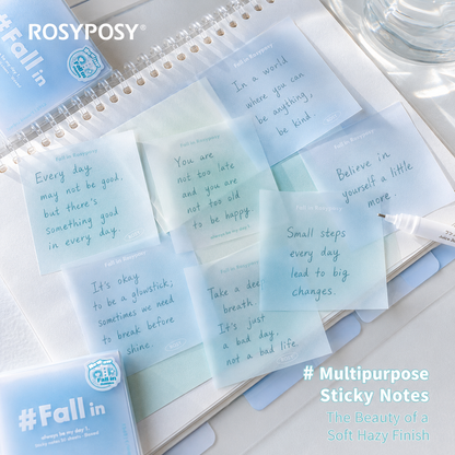 ROSYPOSY Aesthetic Pastel Sticky Note Set with PP Storage Box by ROSYPOSY - aesthetic stationery and journaling supplies at