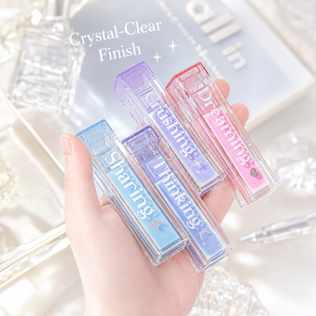 ROSYPOSY Lip Gloss Style Translucent PET Index Tabs Set by ROSYPOSY - aesthetic stationery and journaling supplies at