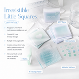 ROSYPOSY Aesthetic Pastel Sticky Note Set with PP Storage Box