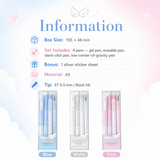 ROSYPOSY Angelic Wings Pearlescent Gel Pen Set