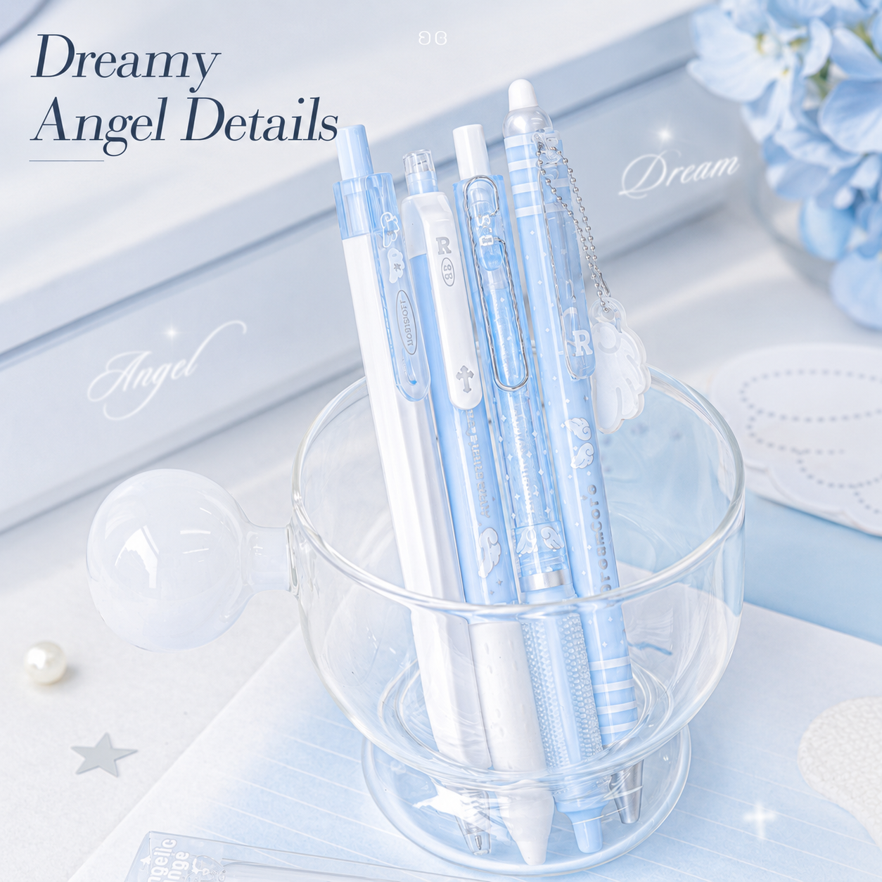 ROSYPOSY Angelic Wings Pearlescent Gel Pen Set